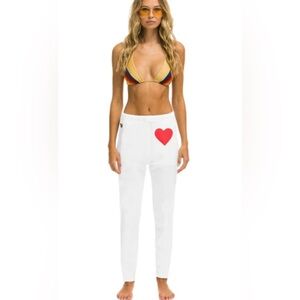 Aviator Nation Heart Stitch Jogger Sweatpants
